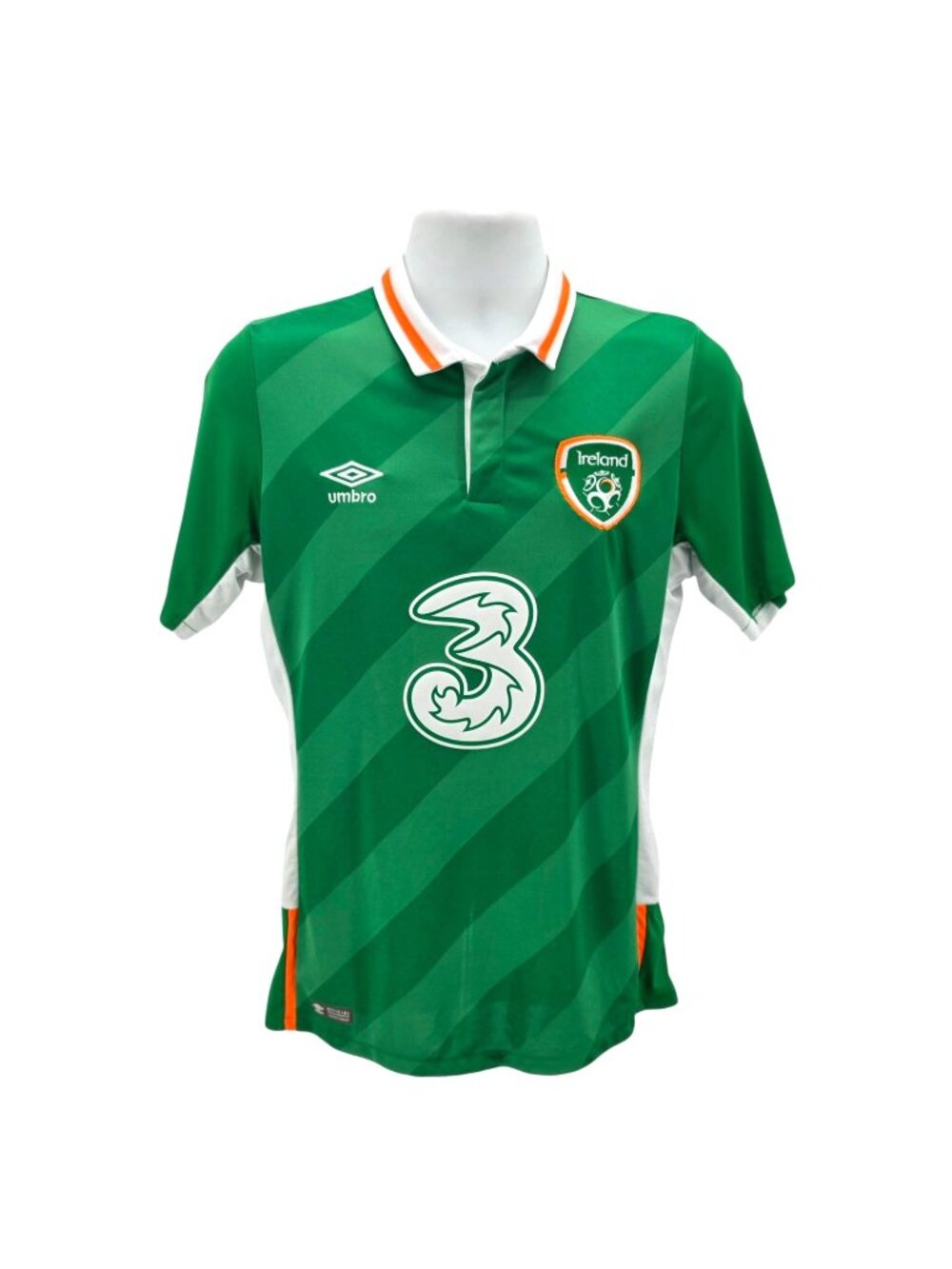 Umbro Mens Small Jersey Ireland National 2016/2017 Home Football No. 3 Soccer